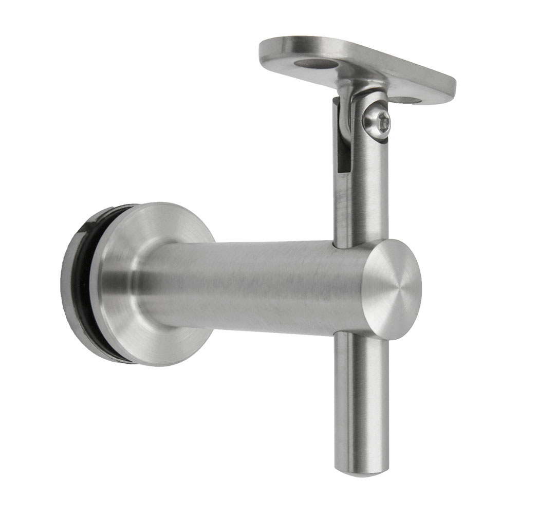 ⋆ Top Hardware Glass Mount Adjustable Handrail Bracket, Square Railing