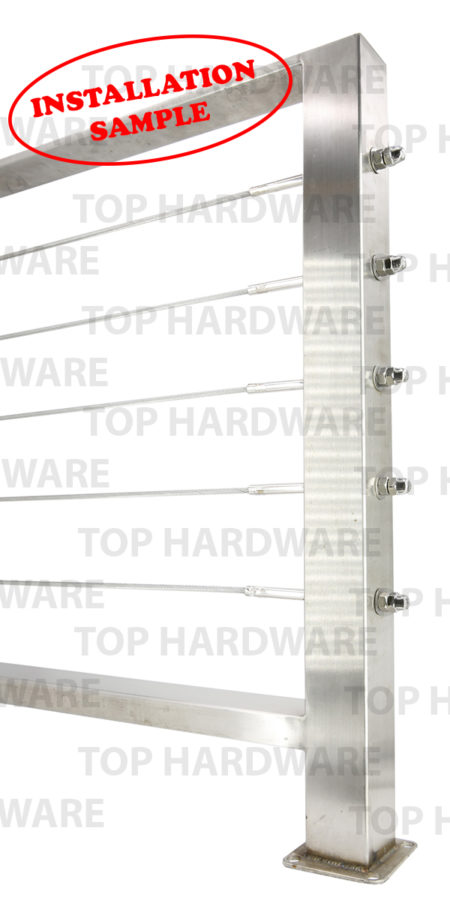 Kit Tenditori In Acciaio Inox T316 Per Ringhiere Con Cavi Da 1/8″ – Barra Filettata Inclusa