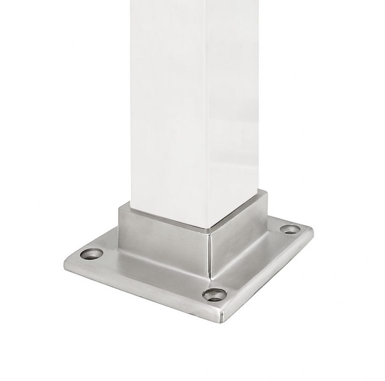 ⋆ 2 inch Square Post, Floor Base Flange Post and Handrail