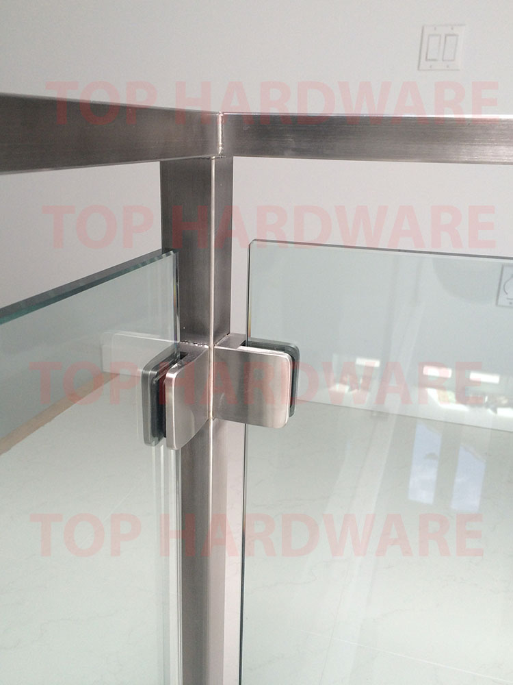 ⋆ Glass Railing System Square Railing Post Glass Clamps