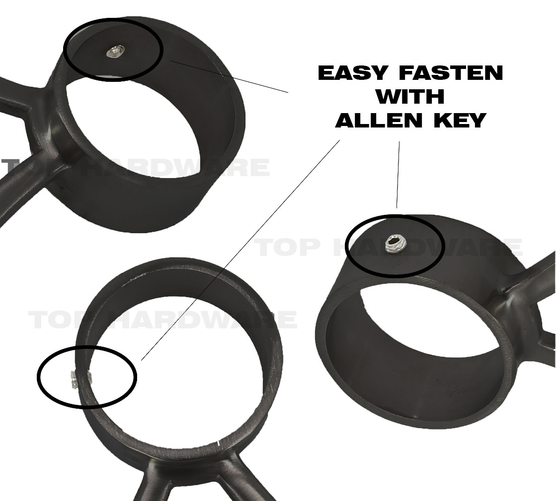 Stainless Steel Bar Foot Rail Kit (Custommade) Brushed/Black 2″ OD