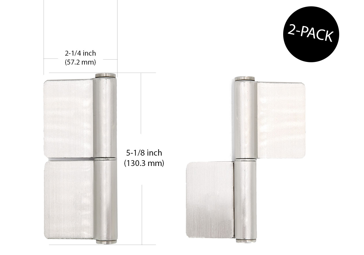 Door Hinge Without Holes 5 1 8 X 2 1 4 130 3 Mm X 57 Mm 2 Pack Top Hardware Door Hinge Without Holes 5 1 8 X 2 1 4 130 3 Mm X 57 Mm 2 Pack Top Hardware