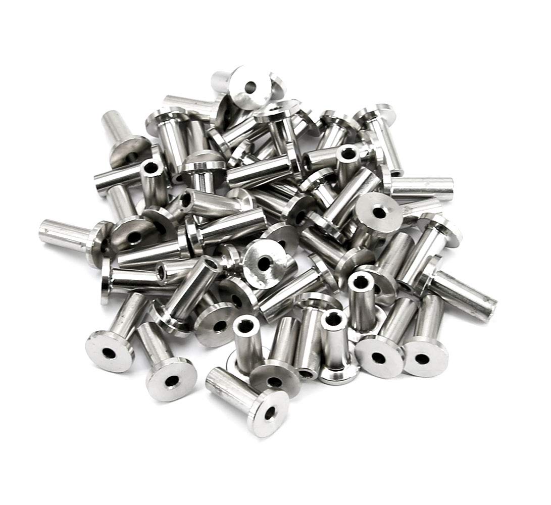 3/16" 68pcs VEVOR T316 Stainless Steel Protective Protector Sleeve for 1/8'' 