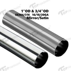 Square tube satin finish stainless steel 316 16marine grade 2" x 2" 6'6'' length 