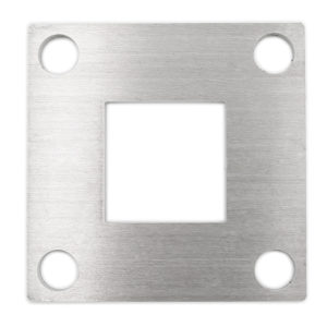 (BPS50100-E) Stainless Steel 316 grade 4" x 4" Base Flange Plate for 2" x 2" Post
