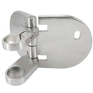 Fascia Wall Corner Mount Adjustable (78~282 Degree) Baluster Bracket for 1-5/8 in OD (42.4 mm) Baluster Post, Satin Finish