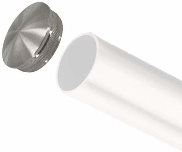 Polished Stainless Flat End Cap for 1-1/2" Round Tubing 