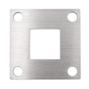 (BPS3888-E) Stainless Steel 316 Grade 3-1/2" x 3-1/2" Square Base Flange Plate for 1-1/2 x 1-1/2" Post