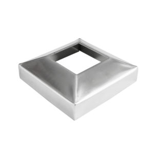 (BC-104-50SQS-H) Stainless Steel 316 Grade Beveled 4-1/8″ x 4-1/8″Base Flange Cover for 2″ x 2″ Post Fitting