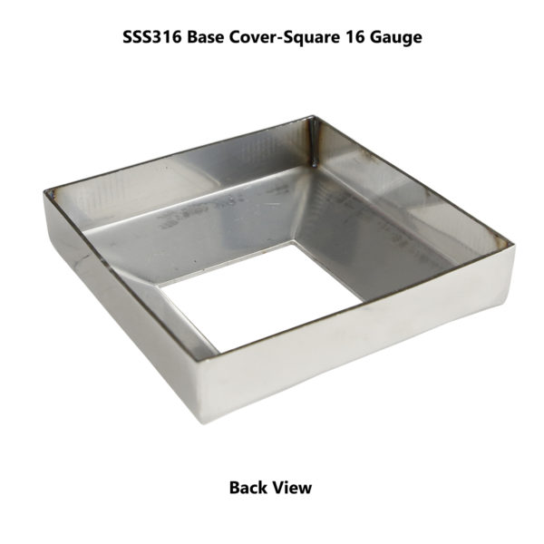 Stainless Steel 316 grade Base Flange Plus Base Cover for Square Post 