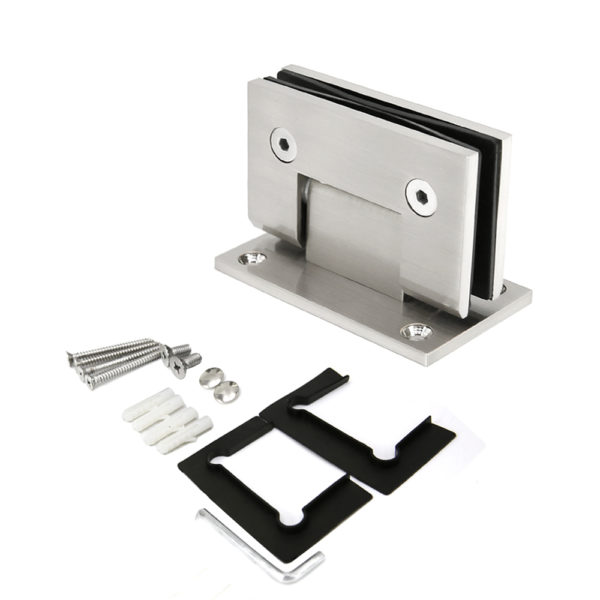 03 360°Stainless Steel Brushed Finish Wall to Glass Shower Door Hinge 