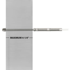 (PIL3M) 1/8" Cable Push-in Lock for Metal Staircase Cable Railing