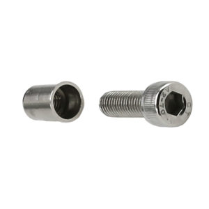 Stainless Steel M8-1.25 x 25mm (A2-70) Hex Socket Screw & Rivet Nut Set for Glass Clamp