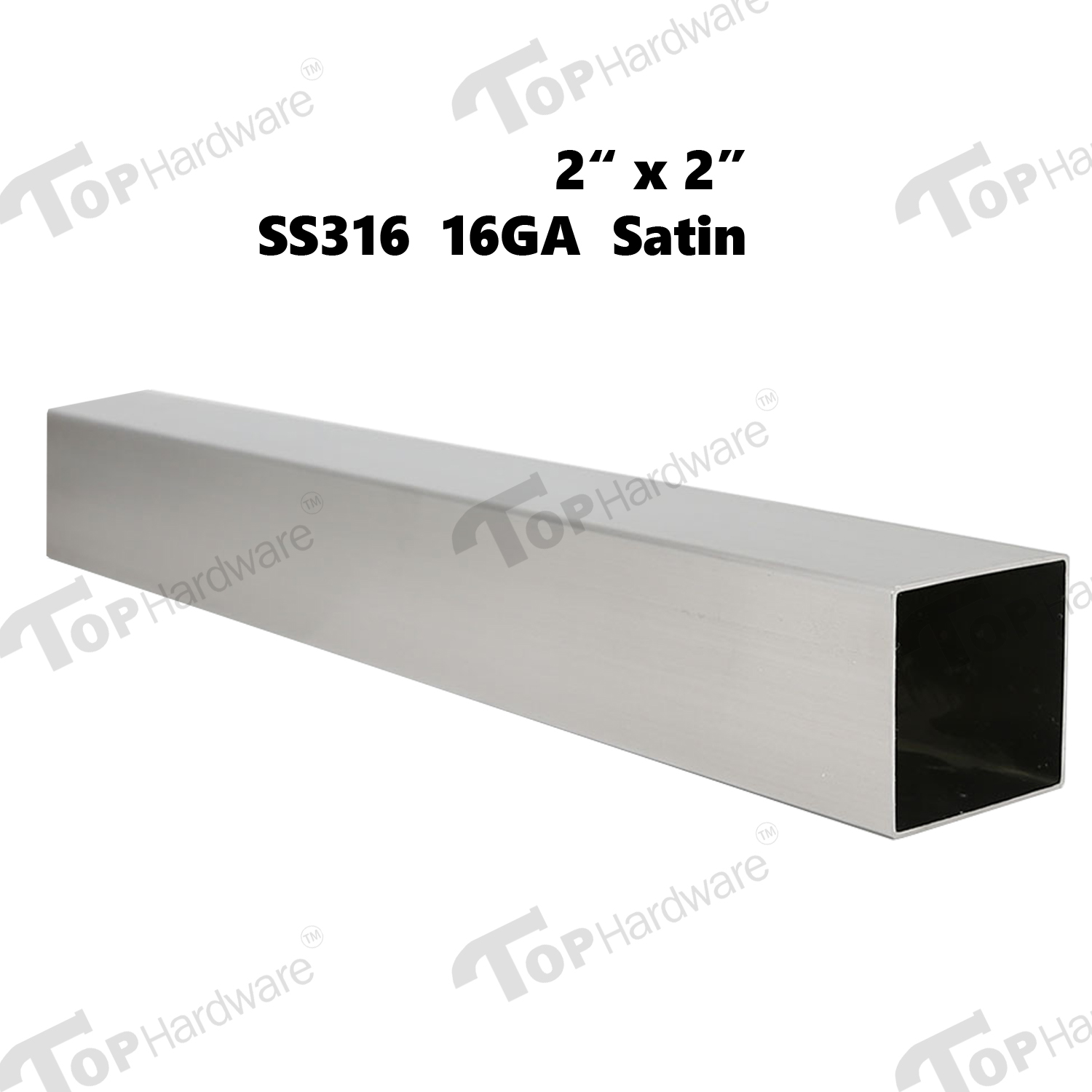 12-2“ x 2” SS316 16GA Satin