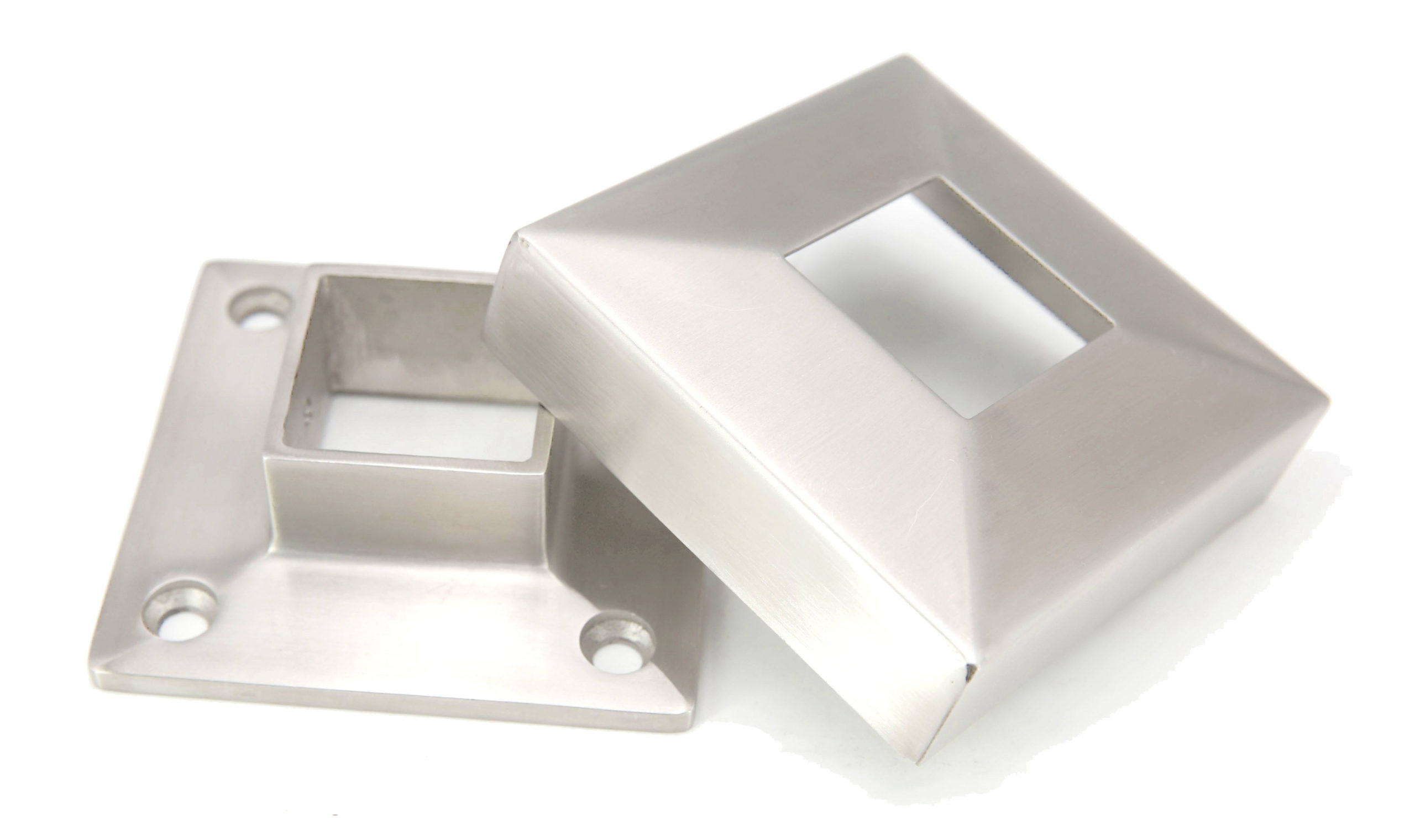 Stainless Steel 316 Grade Base Flange + Cover Combo for Square Post
