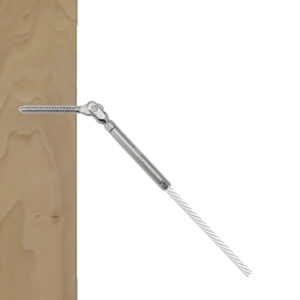 (WAPIL3M) 1/8" Cable Adjustable Push-in Lock Cable Railing with Wood Screw