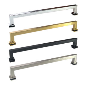 (TB18SQ_) Stainless Steel 18-inch Shower Glass Door Single Side Square Shape Towel Bar