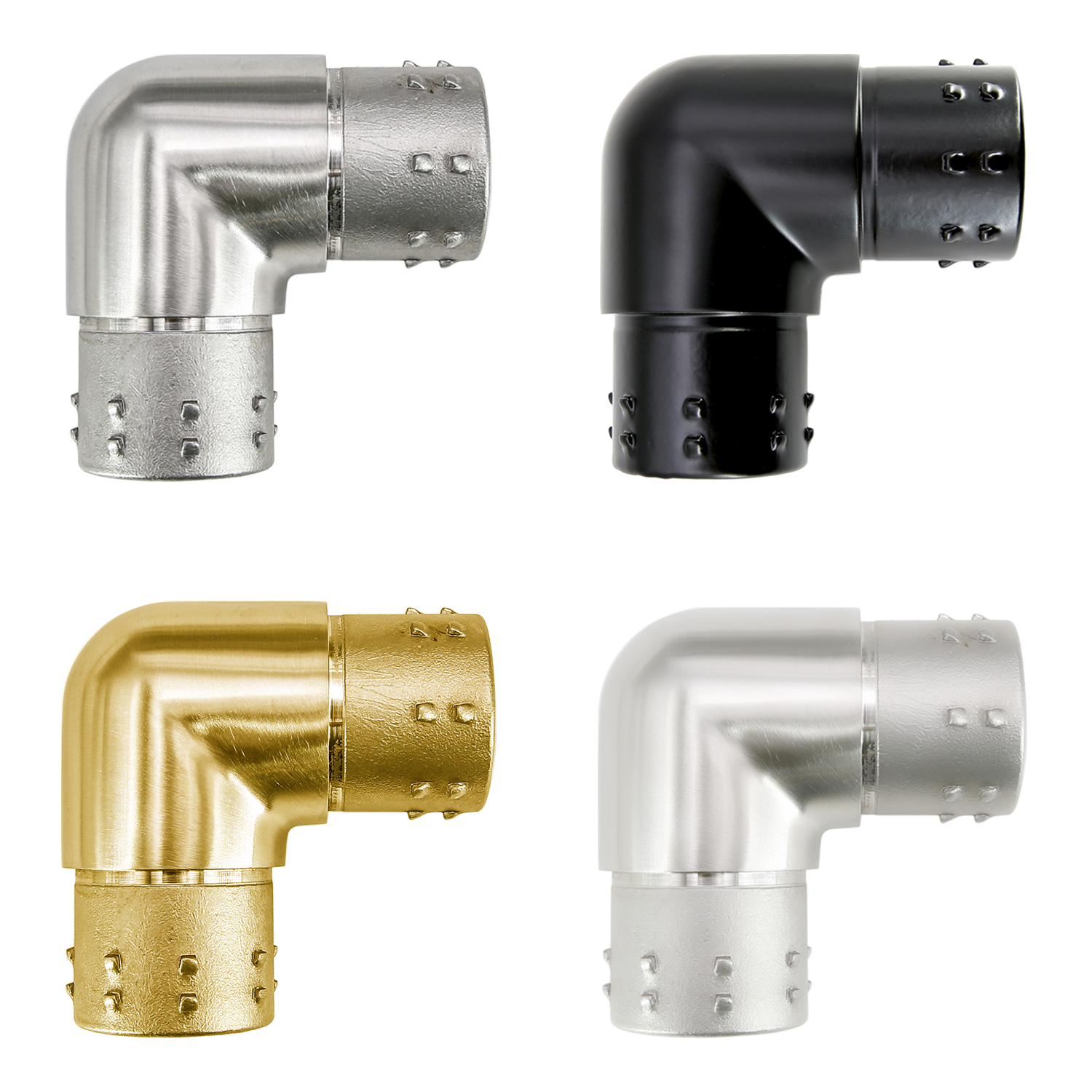 (FC-R25/38/50-S90_) Stainless Steel 90 Degree Corner Connector For 1'',1-1/2",2" OD Round Tube