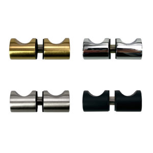 (SDKT140_) Stainless Steel 304 Grade Crescent Style Grip Back to Back Shower Door Knobs